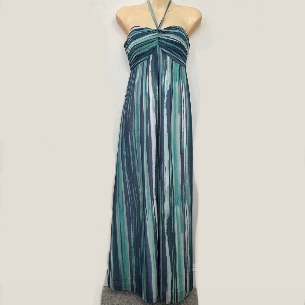 LC Lauren Conrad Teal and Navy Maxi Dress